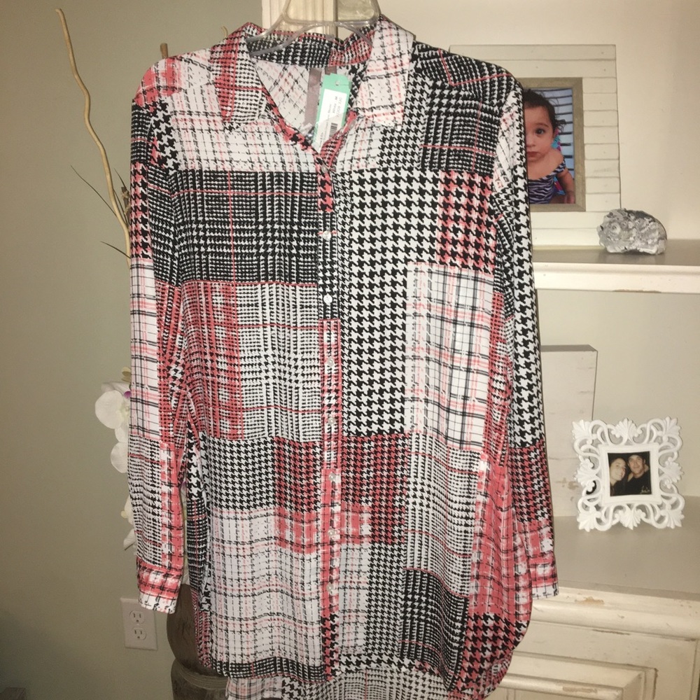 Stitchfix Brina & Em Button Tunic Blouse